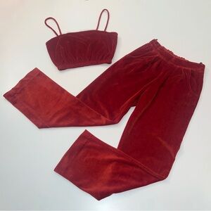 Vintage Red Handmade Set Rollerskating